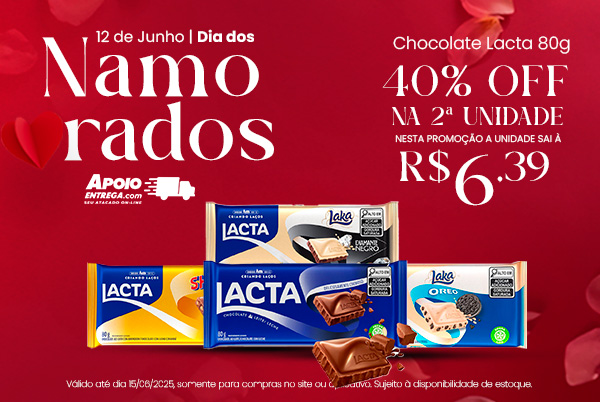Chocolate Lacta até 15/06